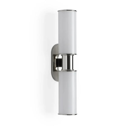 Harlin Modern Milk Glass 2-Light Wall Sconce with Dimmable Bulbs