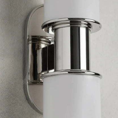 Harlin Modern Milk Glass 2-Light Wall Sconce with Dimmable Bulbs