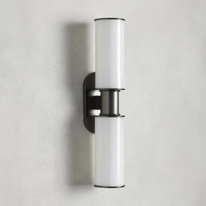 Harlin Modern Milk Glass 2-Light Wall Sconce with Dimmable Bulbs
