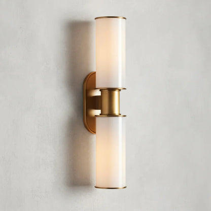 Harlin Modern Milk Glass 2-Light Wall Sconce with Dimmable Bulbs