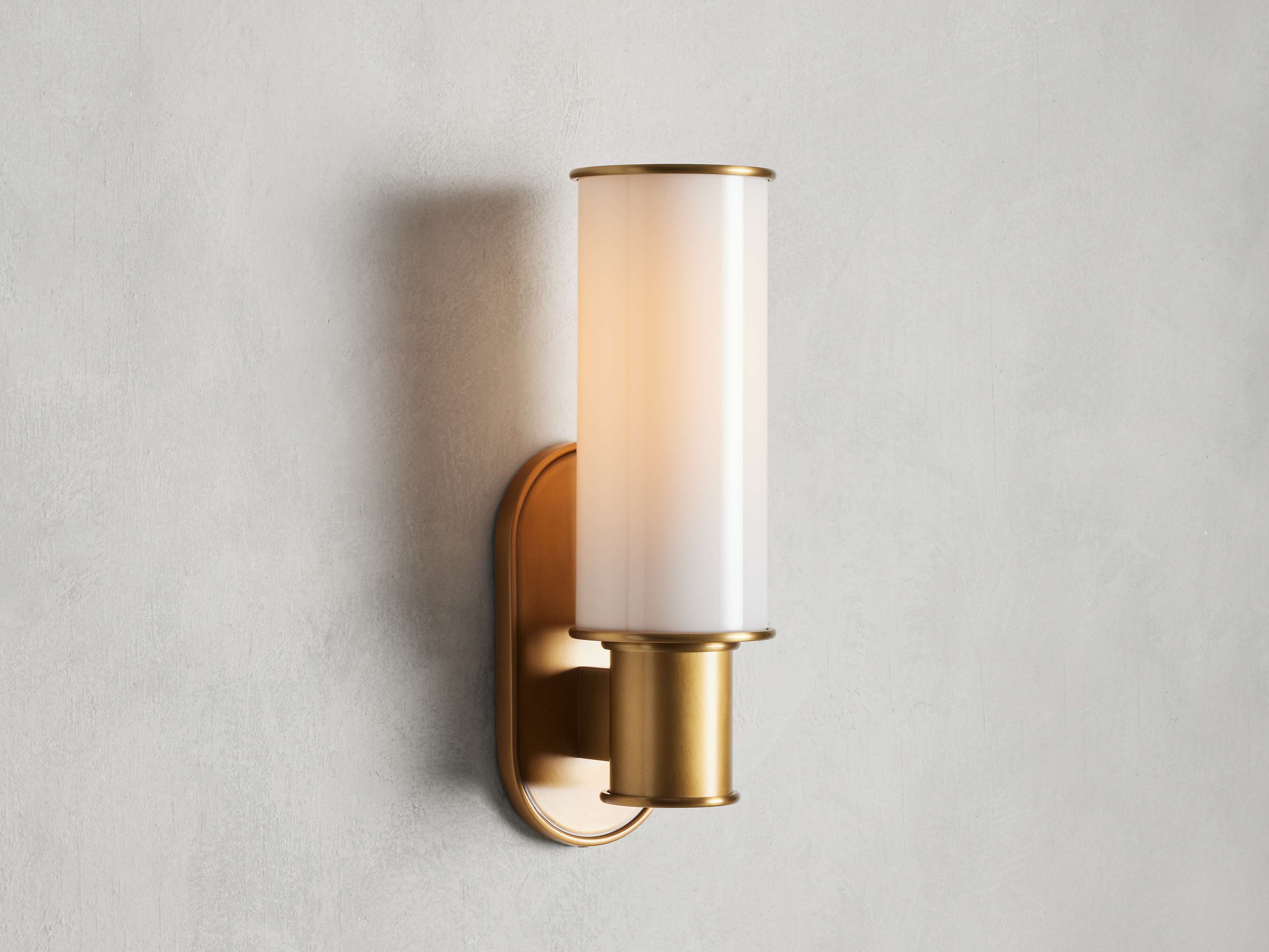 Harlin Modern Milk Glass Single Light Bathroom Wall Sconce