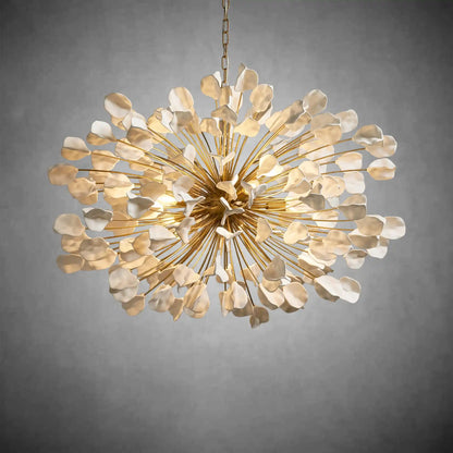 Lunaria Handcrafted Ceramic Petal Chandelier with 160 Petals