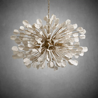 Lunaria Handcrafted Ceramic Petal Chandelier with 160 Petals