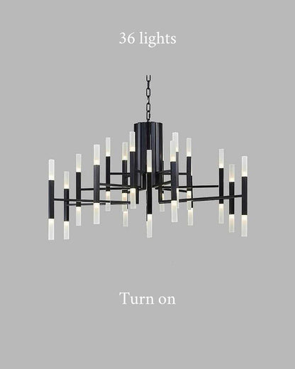 Deniselamp® Gold/Black Postmodern LED Chandelier For Living Room, Lobby, Restaurant