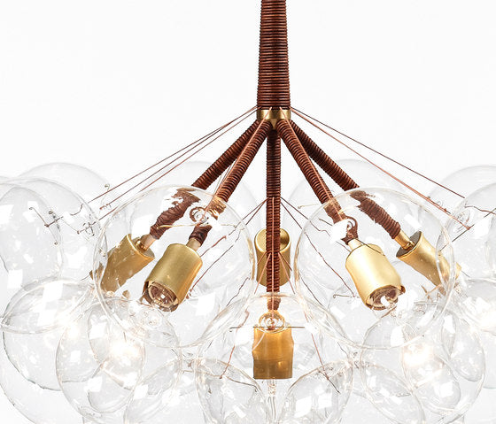 Oliver Bubble Glass Long Chandelier Wreath 48'' 62'' 80''
