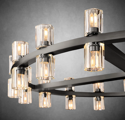 Wine-Glass Modern Round Chandelier 48" D