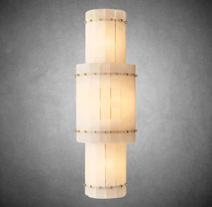 Marcus Alabaster Grand Round Sconce