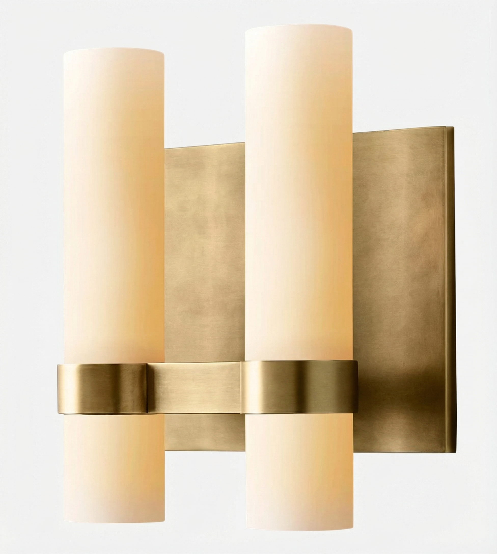 Crystalline Milk Double Sconce