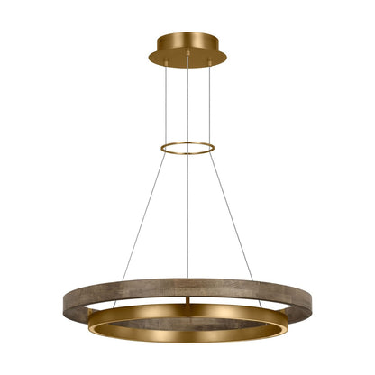 Grace Brass and Wood Chandelier 24" 30'' 36'' 48" 65''D