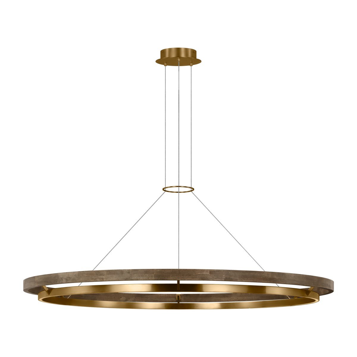 Grace Brass and Wood Chandelier 24" 30'' 36'' 48" 65''D