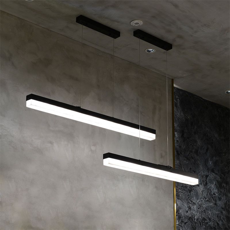 Alabaster Simple Linear Kitchen Island Chandelier - thebelacan