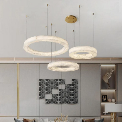 Culoud Real Alabaster Ring Chandelier