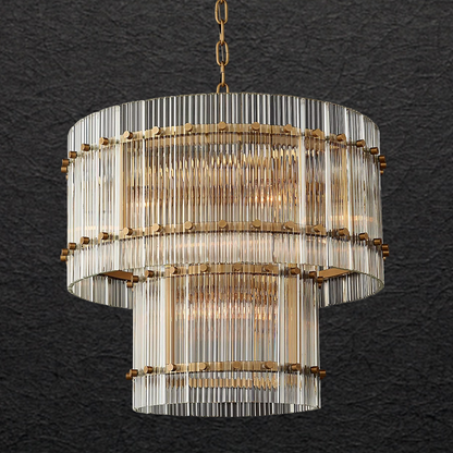 Sammi 2-Tier Round Glass Chandelier
