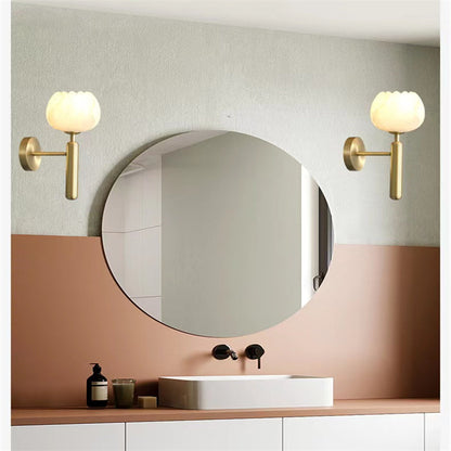 Antonia Modern Alabaster Globe Wall Sconce For Bedroom Wall Light Fixtures J-CHANDELIER   