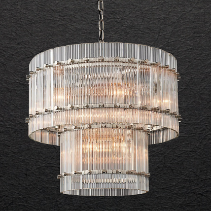 Sammi 2-Tier Round Glass Chandelier