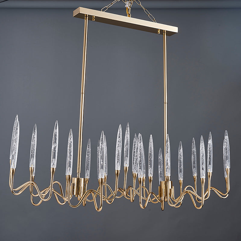 Brass Glass  chandelier Celling light
