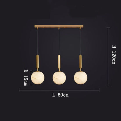 Alabaster Global Rod/Cord Pendant - thebelacan