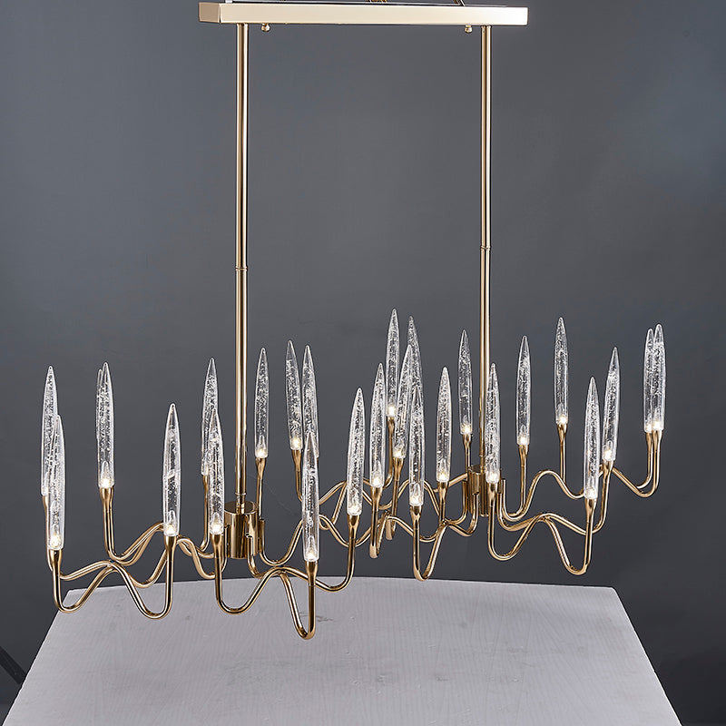 Brass Glass  chandelier Celling light