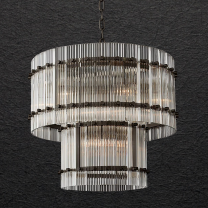 Sammi 2-Tier Round Glass Chandelier