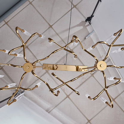 Brass Glass  chandelier Celling light