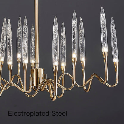 Brass Glass  chandelier Celling light