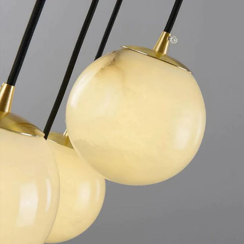 Alabaster Global Wavy Chandelier For Staircase