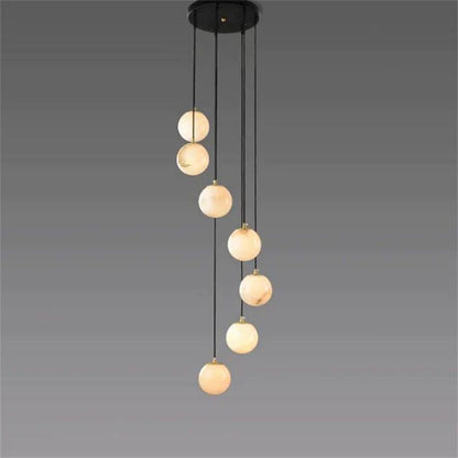 Alabaster Global Wavy Chandelier For Staircase